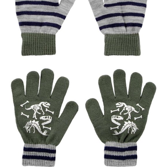 OSHKOSH Boy 2-Pack Glow Gripper Gloves NWT - Picture 1 of 4